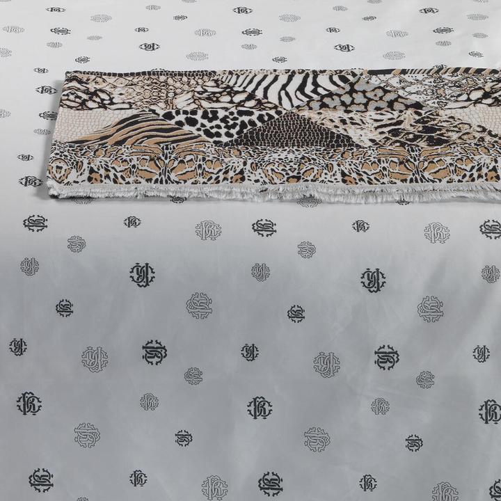 Actual product image Roberto Cavalli Mako satin bed linen Jewel Monogram black (Bedding set, 135x200 cm + 80x80 cm)