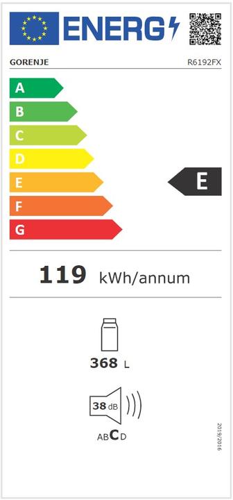 Energie-Label Gorenje R 6192 Fx (368 l)