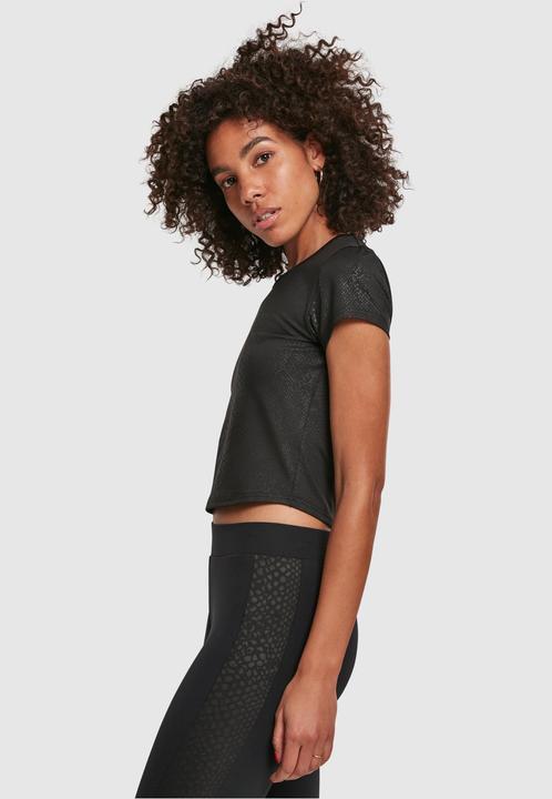 Actual product image Urban Classics Ladies Stretch Pattern Cropped Tee (XL)