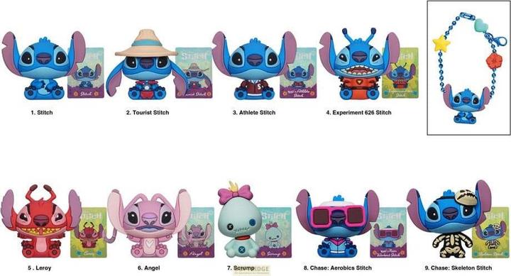 Monogram Int. Lilo & Stitch PVC-Taschenanhänger Stitch Charm Display (24)
