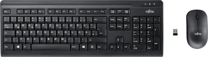 Produktbild Fujitsu LX410 Tastatur RF Wireless QWERTZ Englisch, Deutsch Schwarz (DE, Kabellos)