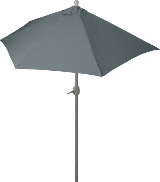 Produktbild Swisshandel24 Alu-Sonnenschirm halbrund, Halbschirm Balkonschirm, UV 50+ 270cm anthrazit ohne Ständer - 19663 (2.60 m)