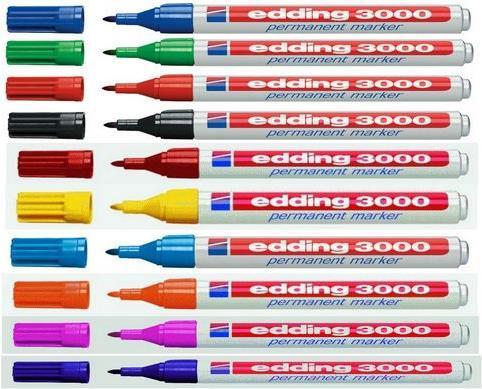 Produktbild Edding 3000 (Mehrfarbig, 3 mm, 4 x)