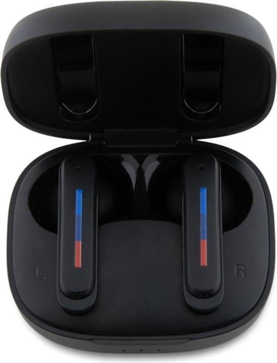 Actual product image BMW Bluetooth headphones BMBEMIATP20LOK TWS + docking station black/black Printed logos
