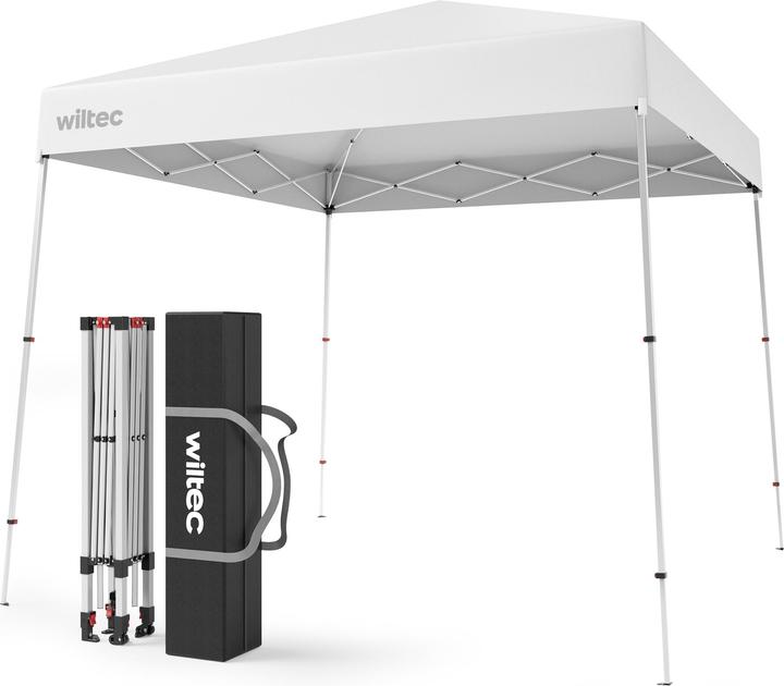 Produktbild Wiltec Faltpavillon 250x250cm weiss wasserdicht Pavillon Gartenpavillon Camping (250 cm, 250 cm)