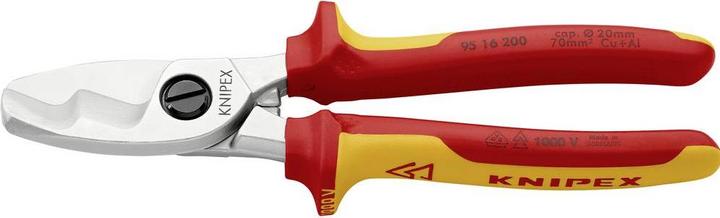 Actual product image Knipex Cable Shears with twin cutting edge 95 16 200 SB (200 mm)