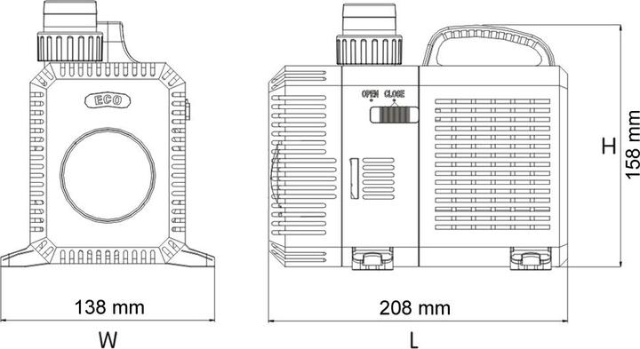 Actual product image SunSun 14000l/h120W SuperEco Fish Pond Pump submersible filter pump CTP-14000