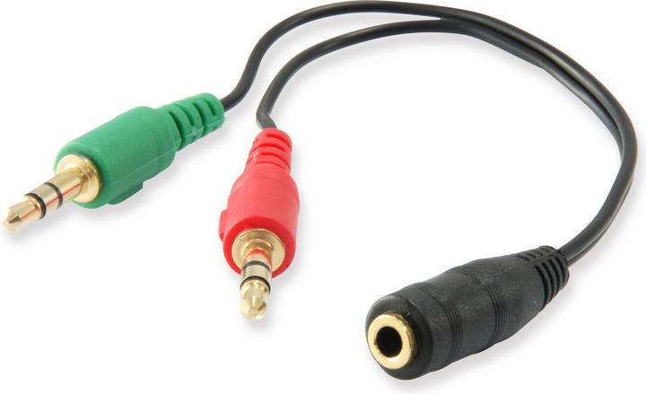 equip Audio Splitter Y-Kabel (0.13 m, 3.5mm Klinke (AUX))