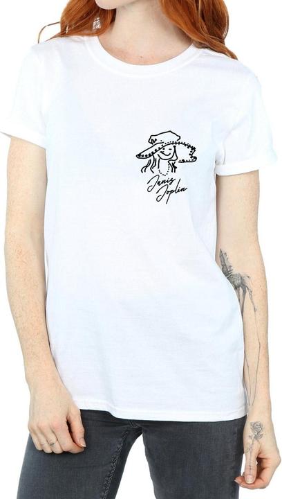 Immagine prodotto Janis Joplin Outline Sketched Maglietta Ampia Donna (L)