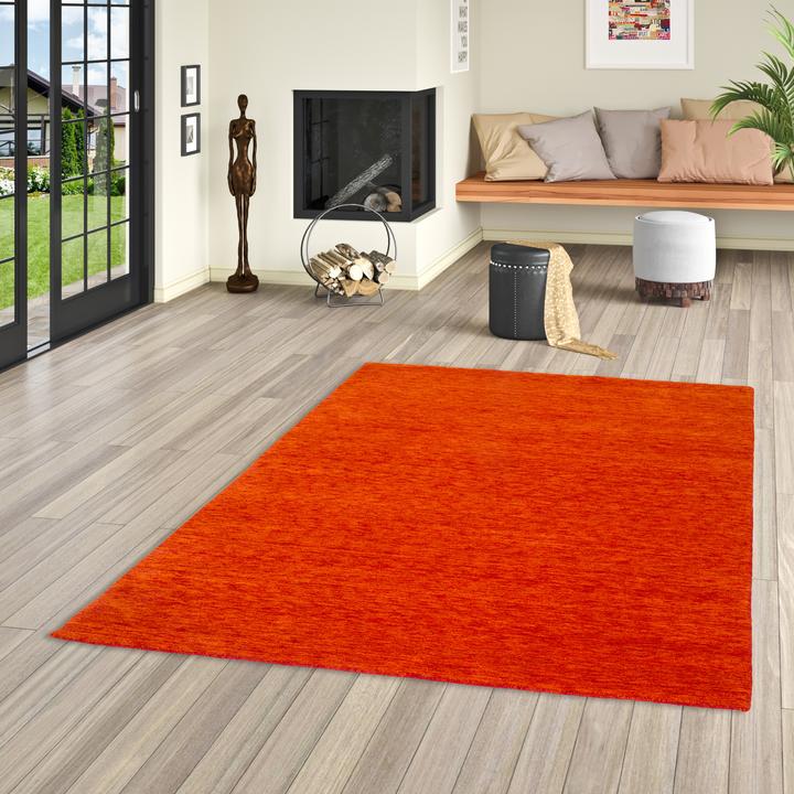 Actual product image Pergamon Wolle Natur Teppich Gabbeh Einfarbig (200 x 290 cm)