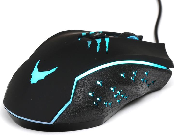 Varr Mouse USB da gioco, DPI regolabile (1200, 1800, 2400 o ), 6 pulsanti con rotella di scorrimento (Cablato)