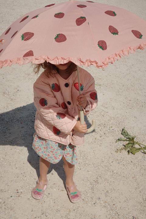 Image du produit Konges Slojd Frill Regenschirm Strawberry Glitter