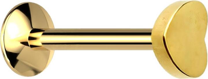 Immagine prodotto Star Piercing Micro UFO Labret filo femmina placcato oro con cuore (Acciaio chirurgico 316L, senza ottone)
