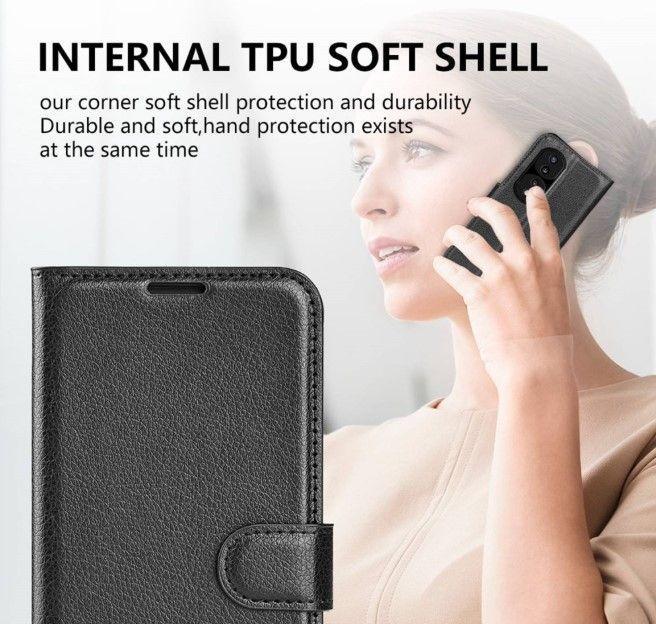 Actual product image MU Classic Litchi Leather Bookcover Series (Honor 70)