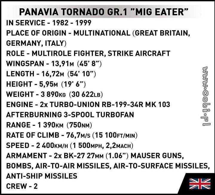 Immagine prodotto Cobi Panavia Tornado GR.1 / 488 pezzi.
