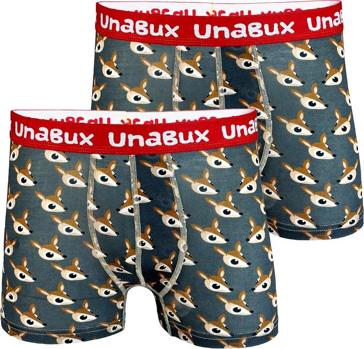 Unabux Boxer BLACK WHITE RABBIT (M, 2er Pack)