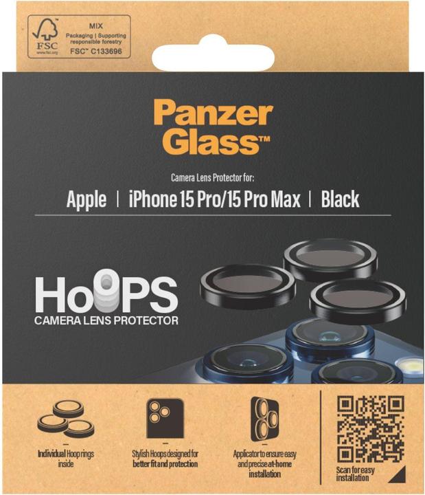 Immagine prodotto PanzerGlass Protezione dell'obiettivo della fotocamera Hoops (1 Pezzo/i, Apple iPhone 15 Pro Max, Apple iPhone 15 Pro)