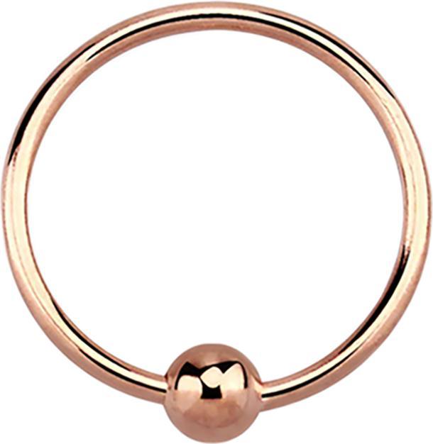 Actual product image Star Piercing Nose ring with rose gold ball (925 sterling silver, without brass)