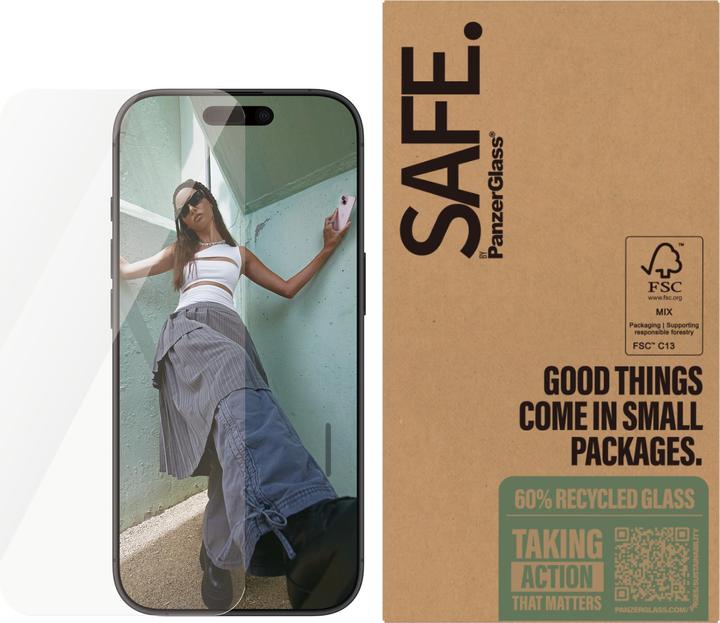Immagine prodotto PanzerGlass SAFE by PG Scrn iPhone 16P 6.3Inch UWF (1 Pezzo/i, Apple iPhone 16 Pro)