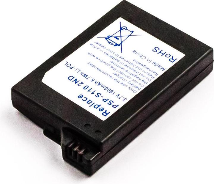 Actual product image AGI 8730 - Battery - Black - PSP LITE - Lithium-Ion (Li-Ion) - 1000 mAh - 3.7 V (Rechargeable battery)