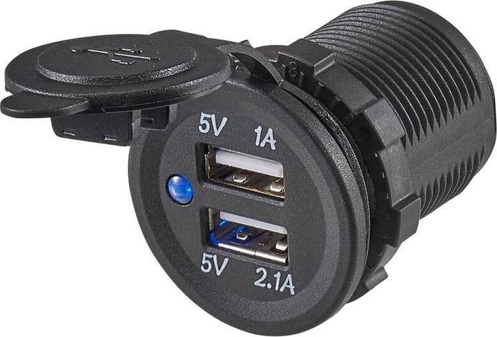 Produktbild Ective Dual USB-Einbaubuchse 5V 1/2,1A