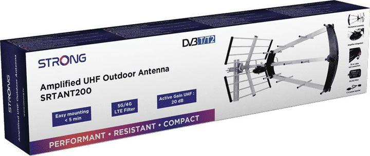 Actual product image Strong SRTANT200 Outdoor Antenna UHF 18-20dB (Flat antenna, 18 dB, DVB-T / -T2)