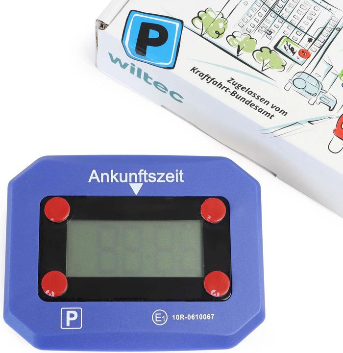 Actual product image Wiltec electronic parking disc KBA approval digital automatic parking meter