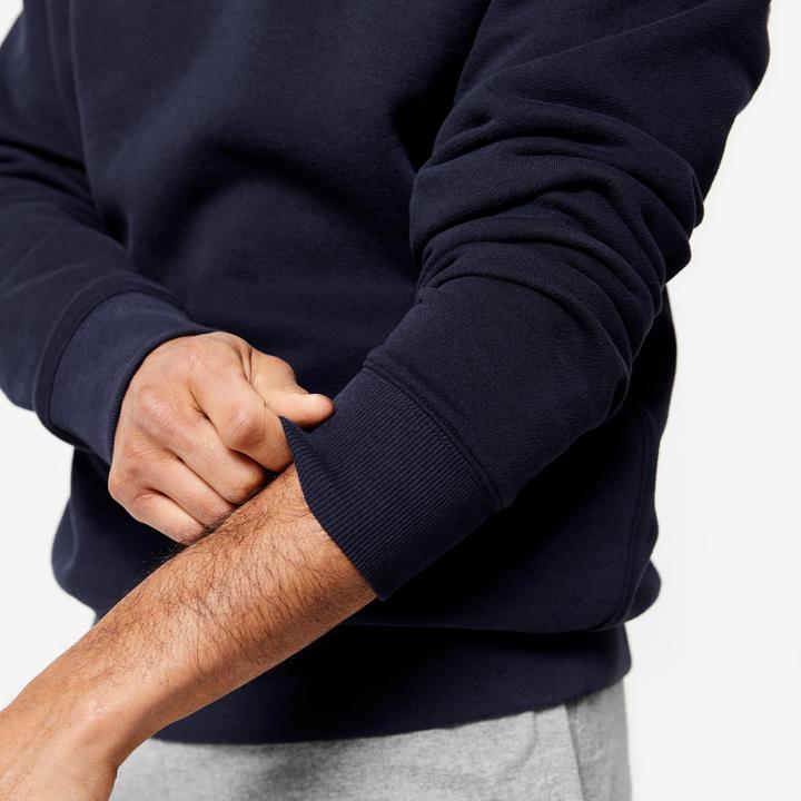 Produktbild Domyos Hoodie Herren warm Baumwollgewebe - blau/schwarz (S)