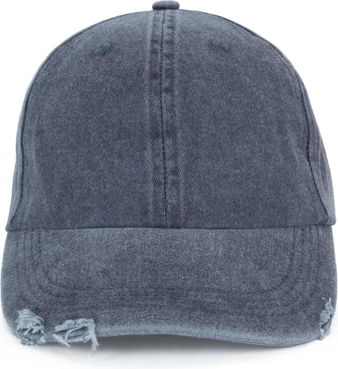 K-up Vintage Baseballcap mit angeblichem Riss-Effekt (One Size)