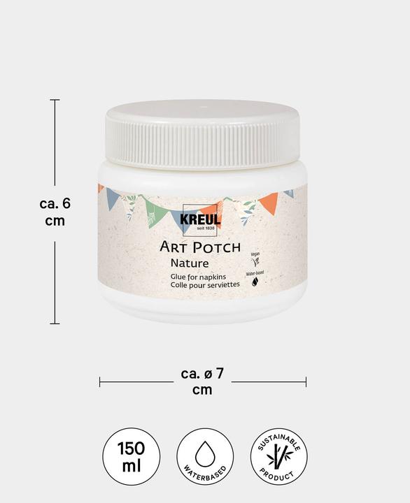 Produktbild Kreul Art Potch Nature, Leim für Serviettentechnik, 150ml (Transparent, 150 ml)