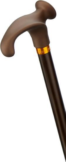 Actual product image Gastrock Canne de marche anatomique avec poignée souple bronze gauche