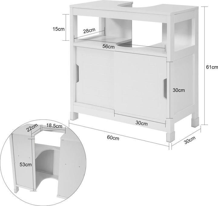 Actual product image SoBuy Vanity unit (60 x 61 x 30 cm)