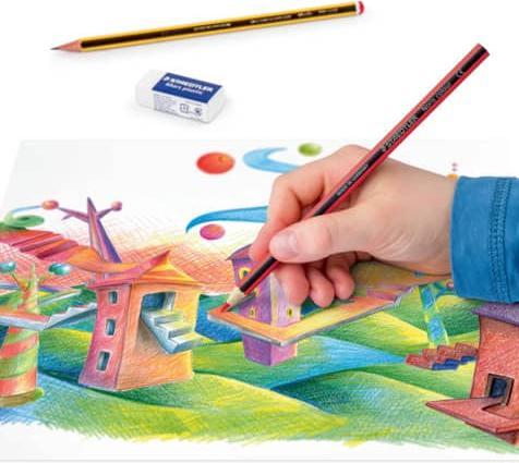 Actual product image Staedtler Coloured pencil Noris colour (Orange, Yellow, Dark Green, Blue, Brown, Bordeaux red, Green, Black, Purple, Dark Blue, Red, 12 x)