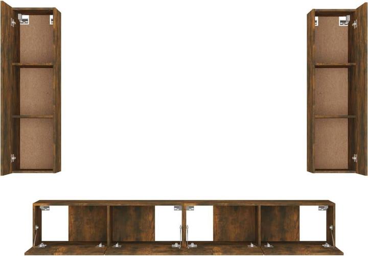 Produktbild VidaXL 4-tlg. TV-Schrank-Set Räuchereiche Holzwerkstoff,Farbe