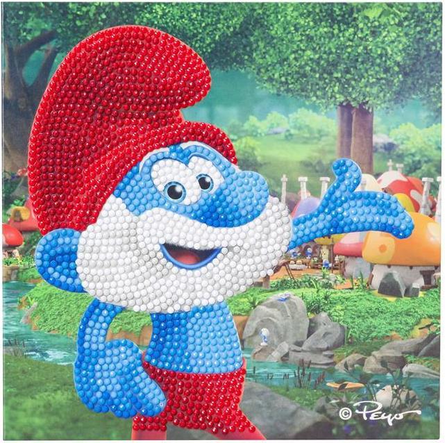 Produktbild Craft Buddy Papa Schlumpf, Karte 18x18cm Crystal Art