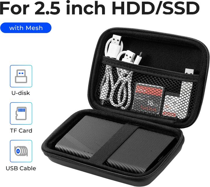 Actual product image Only-Bags.Store 2.5 hard drive case Portable HDD protective case for external hard drives