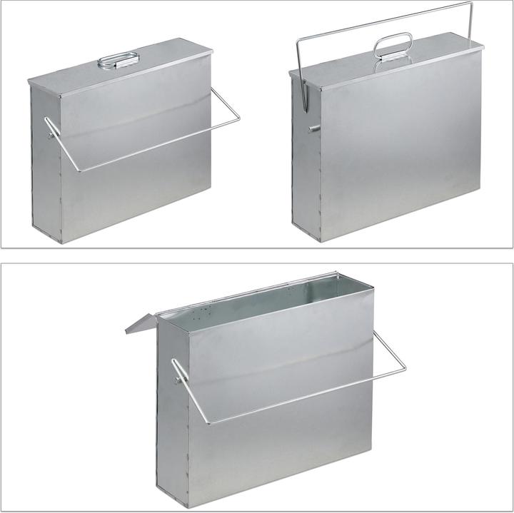 Immagine prodotto Relaxdays Secchio raccoglicenere (44,5 x 12 x 42 cm)