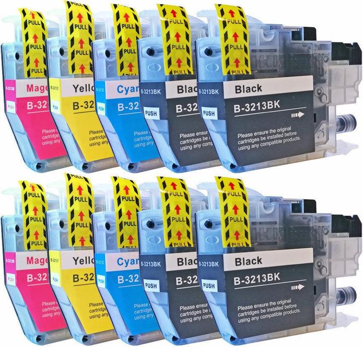 Actual product image Druckfuxx 10 TINTE PATRONEN kompatibel Brother MFC J491 DW MFC J497 DW DCP J572