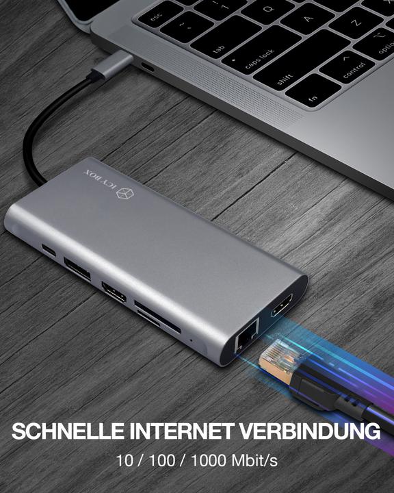 Produktbild Icy Box IB-DK4050-CPD (USB-C, 12 Ports)