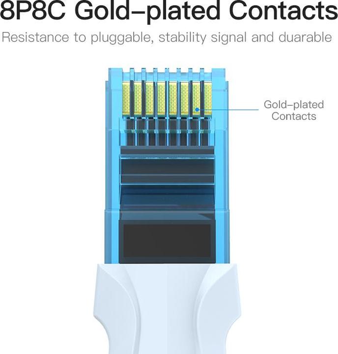 Actual product image Vention UTP cat.5E network cable VAP-A10-S1500 15m Blue (S/UTP, CAT5, 15 m)