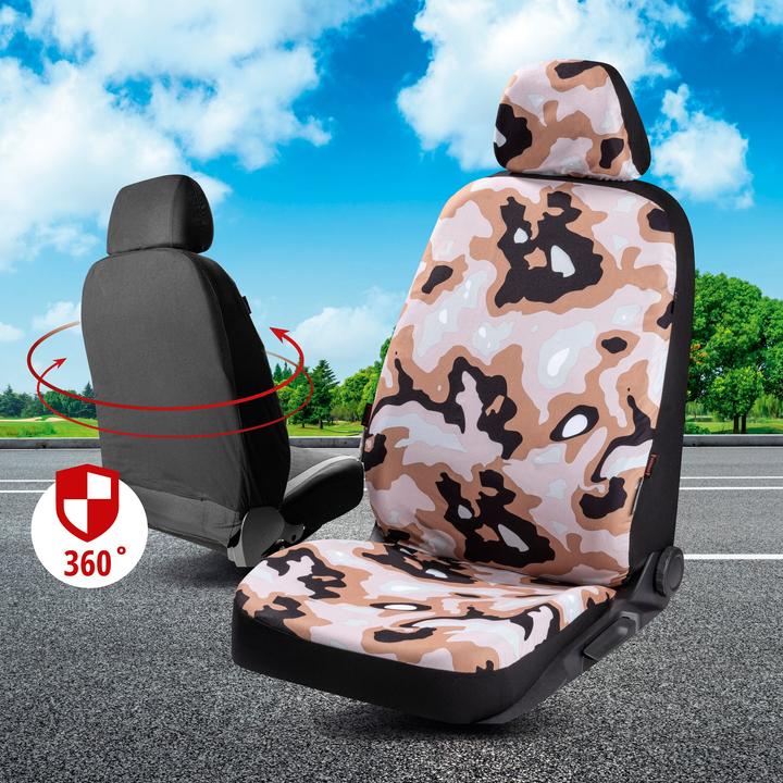 Produktbild CarComfort Autositzbezug Camouflage, PKW-Schonbezug Einzelsitz Camouflage-Design