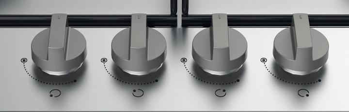 Produktbild Indesit THP 642 IX/I Kochfeld Schwarz, Edelstahl Einbau-Gasherd(e) 4 Kochstellen