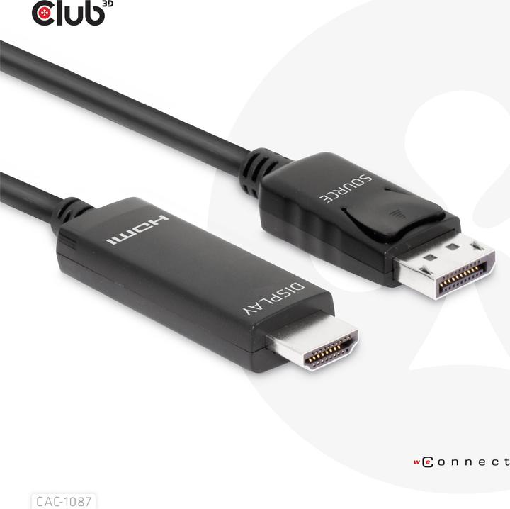Actual product image Club 3D HDMI (Typ A) — DisplayPort (3 m, DisplayPort)