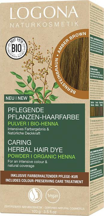 Produktbild Logona Pflegende Pflanzen-Haarfarbe Pulver Bernsteinbraun (060)
