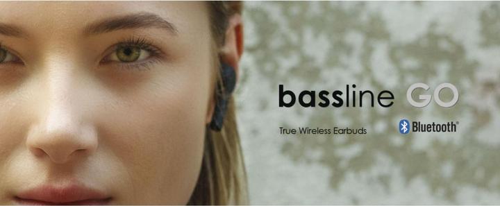Immagine prodotto Boompods Bassline GO Bluetooth® HiFi In Ear Cuffie in ear con controllo del volume, resistenti al sudore... (NC, 7 h, Senza fili)