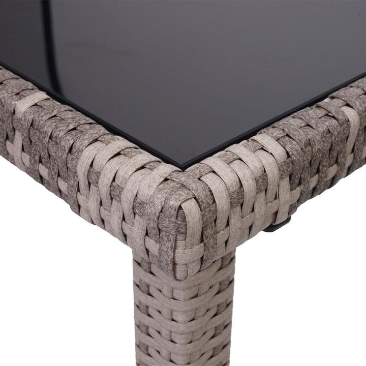 Produktbild Swisshandel24 Poly-Rattan Tisch, Gartentisch Balkontisch, 120x75cm - grau (120 cm)