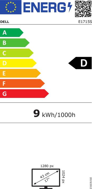 Energy Label Dell E1715s (1280 x 1024 pixels, 17")