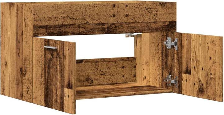 Produktbild VidaXL Waschbeckenunterschrank Unterschrank Badschrank Wandmontage Altholz-Optik