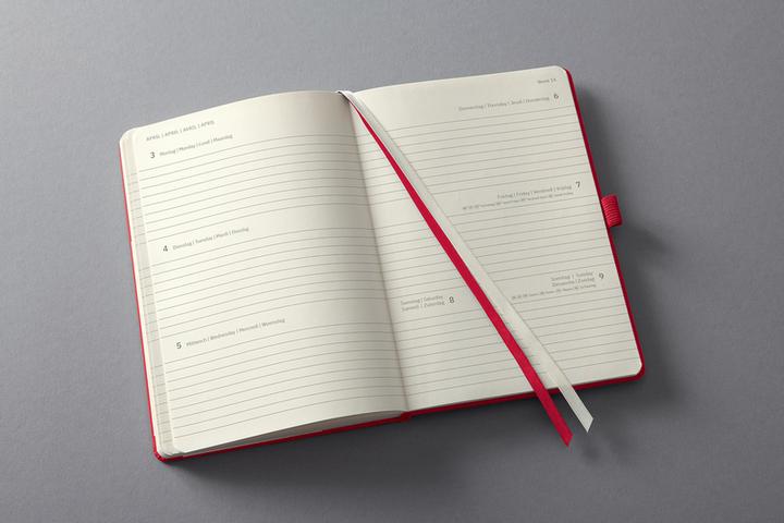 Image du produit Sigel Agenda semainier 2025 C2564 1W/2S rouge 21.3x14.8cm (A5, Allemand)