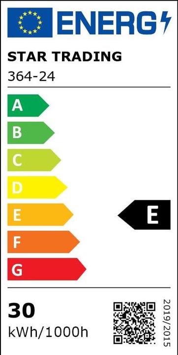 Energie-Label Star Trading LED Leuchtmittel (E27, 30 W, 4000 lm, 1 x, E)